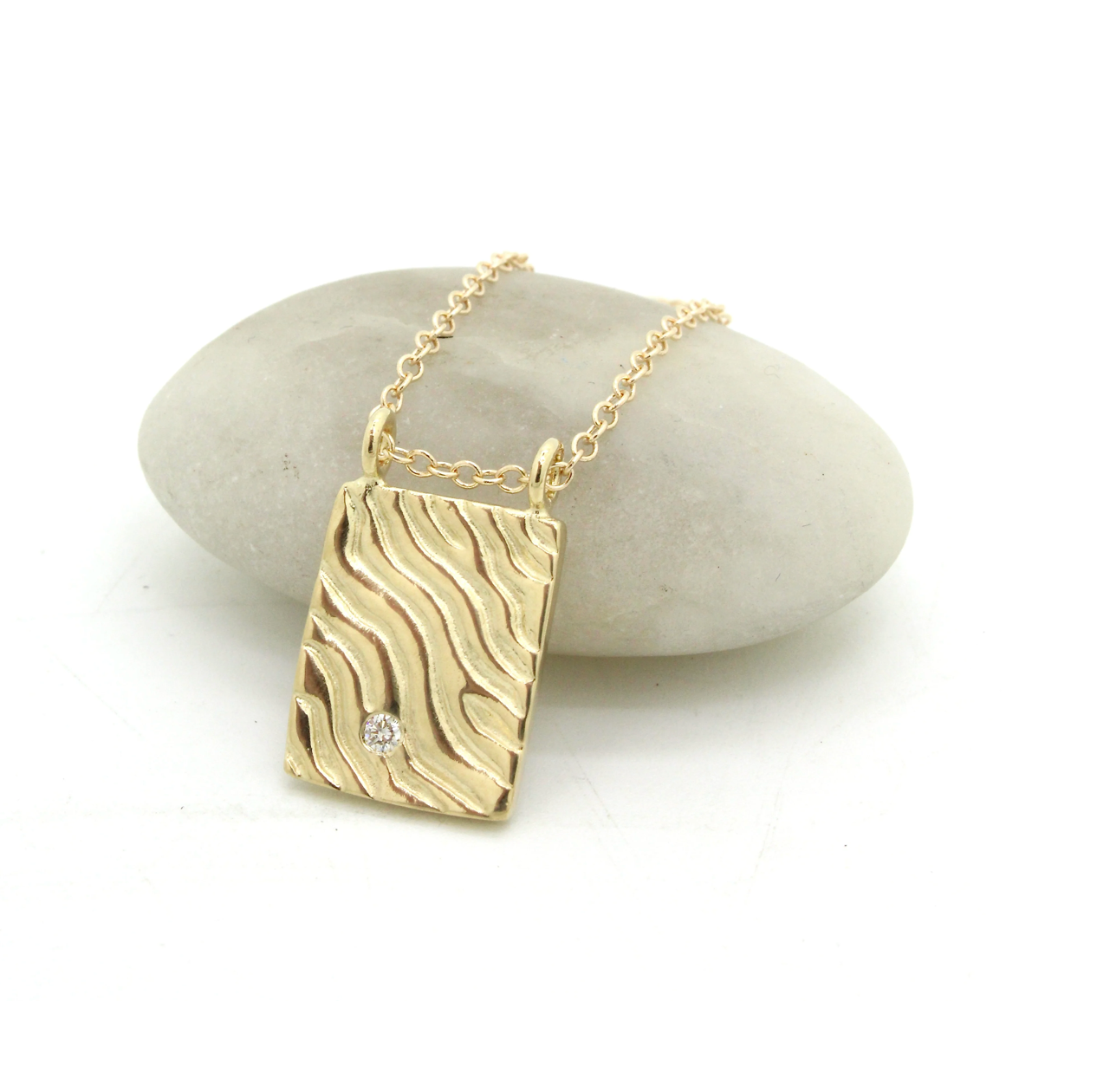 Little Tidal Flats Necklace in 14k Gold by Molly Avellar | Adorn Cape Cod