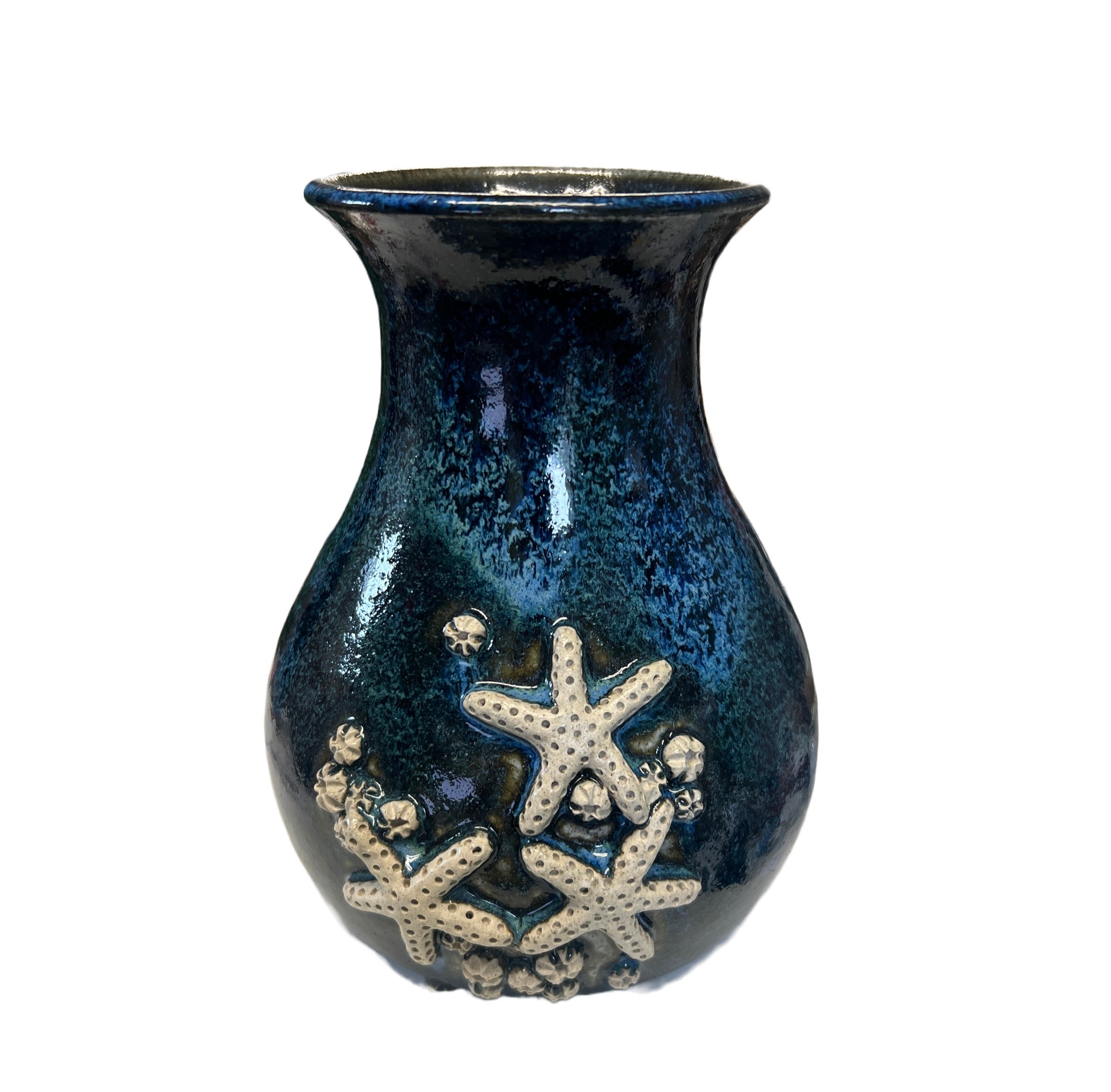 Ocean Blue Hand hot Thrown Ceramic Vase